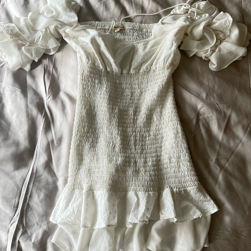 For Love & Lemons white mini dress sz. S NWOT